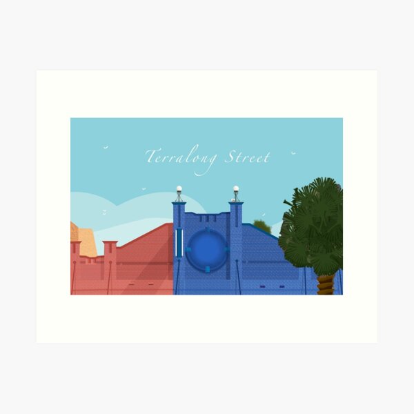 Item preview, Terralong Street Red and Blue Brick Façade  designed and sold by Donnahuntriss.