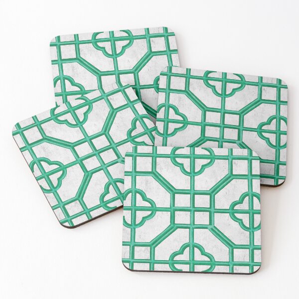 Item preview, Oriental Trellis - Green  designed and sold by Sarah Thorpe Designs .