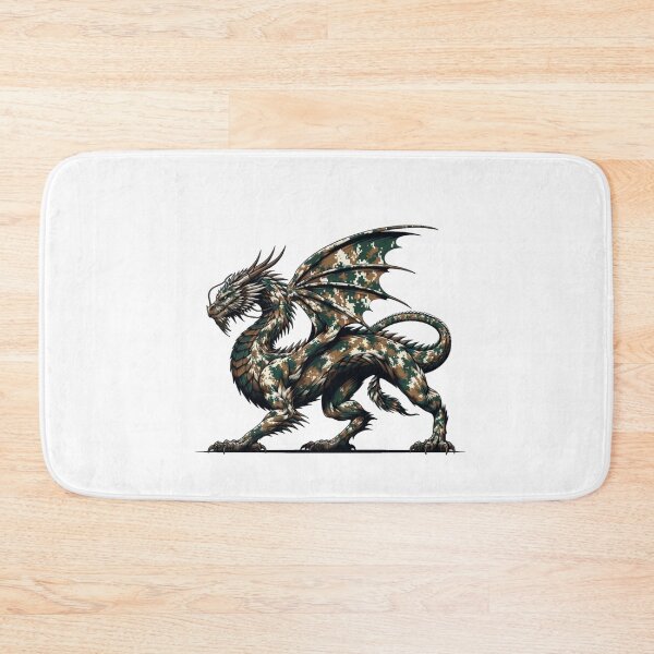 Item preview, Digital Camouflaged Winged Fire Breathing Dragon Legendary Animal  designed and sold by kylmllr101684.