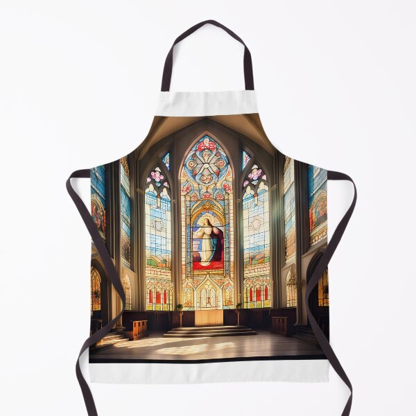 Item preview, vintage stainglass inside a church with jesus designed and sold by IncredibleGeek.