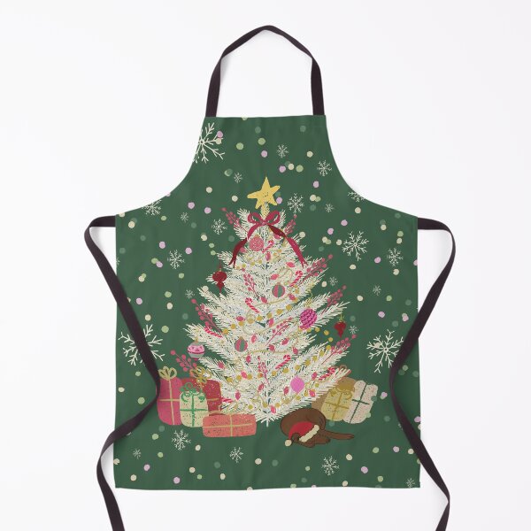 Item preview, Green Cozy Christmas: Festive White Tree and Presents designed and sold by YorkvilleStudi.