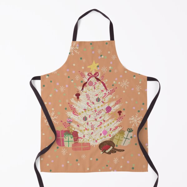 Item preview, Peach Cozy Christmas: Festive White Tree and Presents designed and sold by YorkvilleStudi.