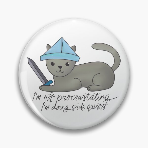 Item preview, I'm not procrastinating, I'm doing side quests designed and sold by LisaTrincaArt.