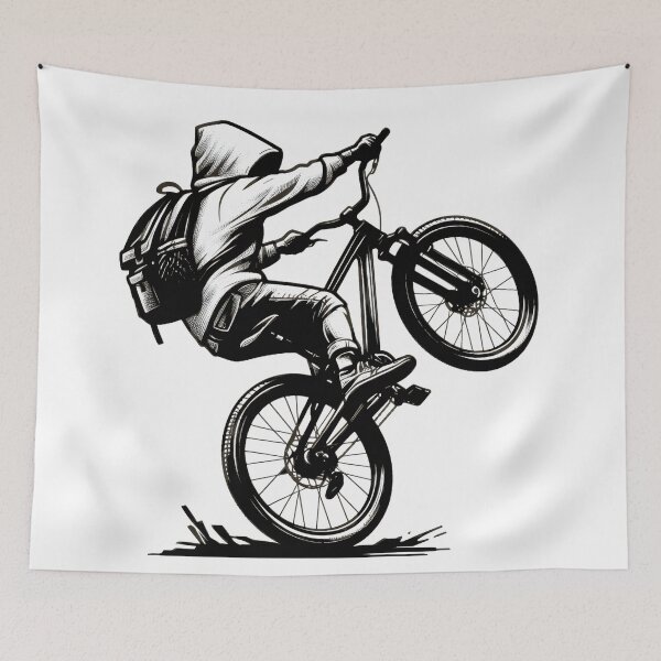 Artikelvorschau, Bikelife Wheelie MountainBike Rider. entworfen und verkauft von fatbanana.