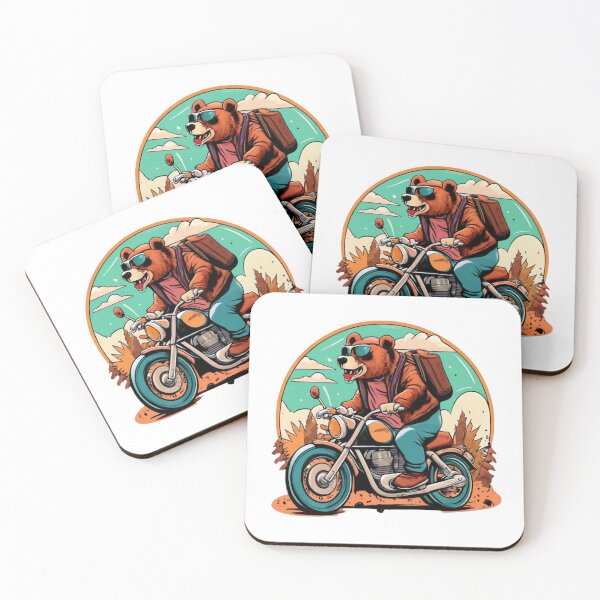 Item preview, Roaring Rider: Bear in a Leather Jacket designed and sold by pavelrmata.