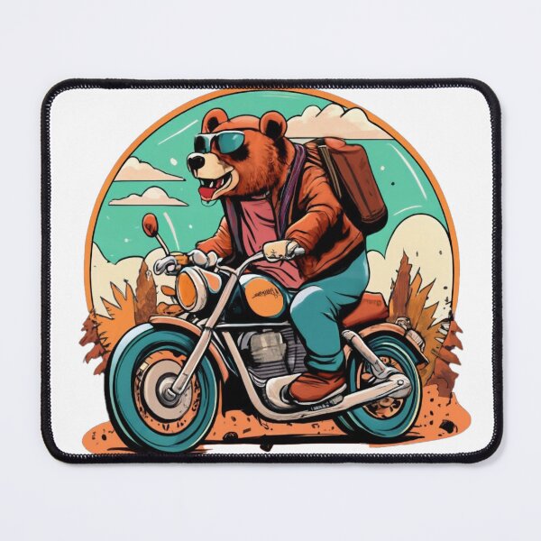 Item preview, Roaring Rider: Bear in a Leather Jacket designed and sold by pavelrmata.