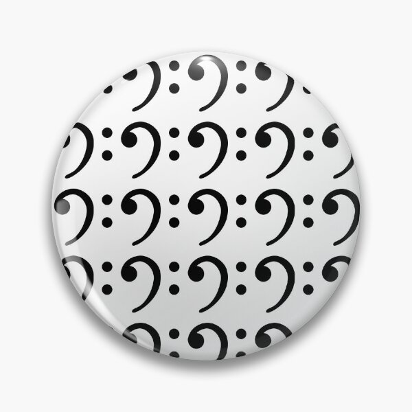 Item preview, Bass clef, medium sized geometric repeated tiled pattern designed and sold by ElegantTeaTime.