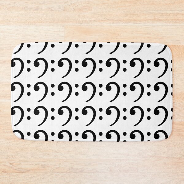 Item preview, Bass clef, medium sized geometric repeated tiled pattern designed and sold by ElegantTeaTime.