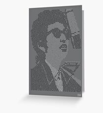 Bob Dylan Lyric Portrait Greeting Card
