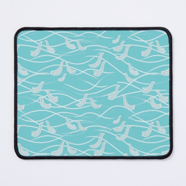 Item preview, Pájaros nadando en el mar azul ondulado designed and sold by SanSherDesigns.