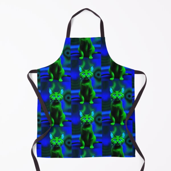 Item preview, Trippy Pscychedelic Green Cat designed and sold by TheDarkWardrobe.