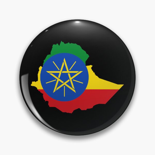 Item preview, Flag Map of Ethiopia  designed and sold by feether-store.