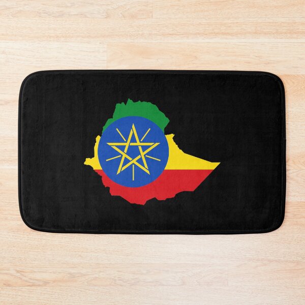 Item preview, Flag Map of Ethiopia  designed and sold by feether-store.