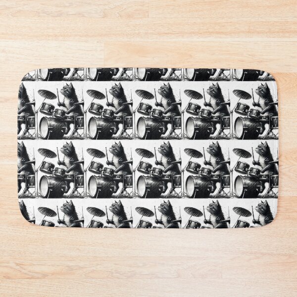 Item preview, CAT PLAYING DRUMS designed and sold by ArtFeverShop.