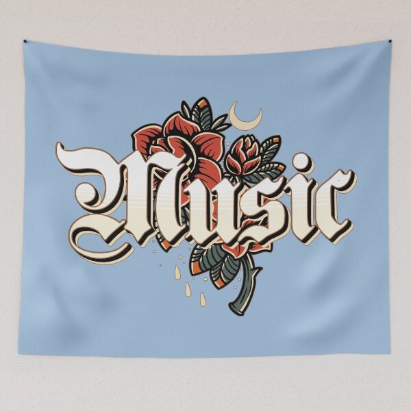 Item preview, music with flowers designed and sold by NotesForMusic.
