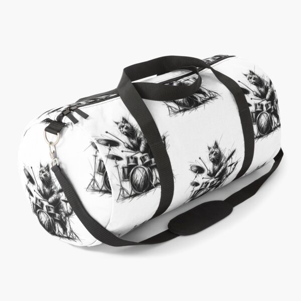 Item preview, Cat Playing drums designed and sold by ArtFeverShop.
