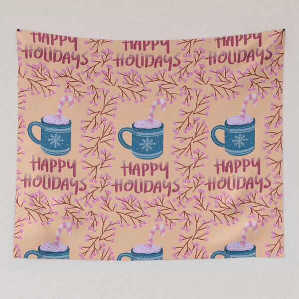 Item preview, Happy holidays hot cocoa cup designed and sold by pinkyfish1010.