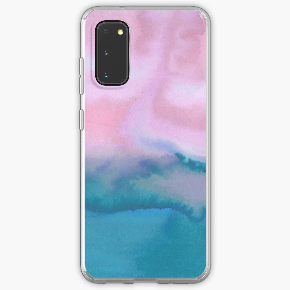 Pink and blue just for you - abstract watercolor art Case & Skin for Samsung Galaxy