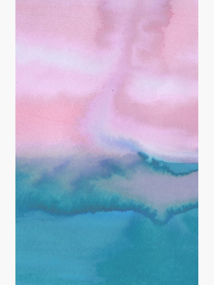 Pink and blue just for you - abstract watercolor art by shoshannahscrib