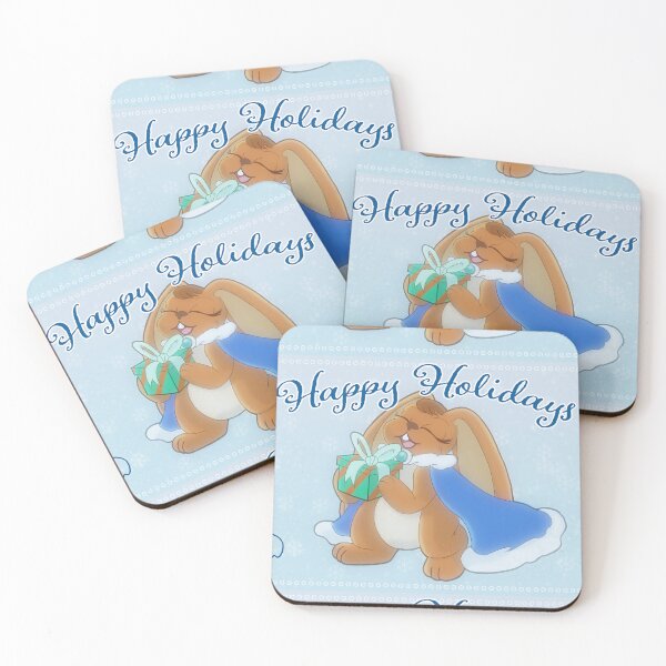 Item preview, Holiday Hazelnut Rabbit (Happy Holiday Card) designed and sold by Rose-Atelier.