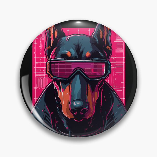 Artikelvorschau, Cyberpunk Doberman – Neon Netrunner entworfen und verkauft von BarkandStick.