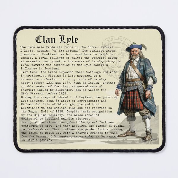Item preview, Clan Lyle Scottish History designed and sold by BagTown Clans.
