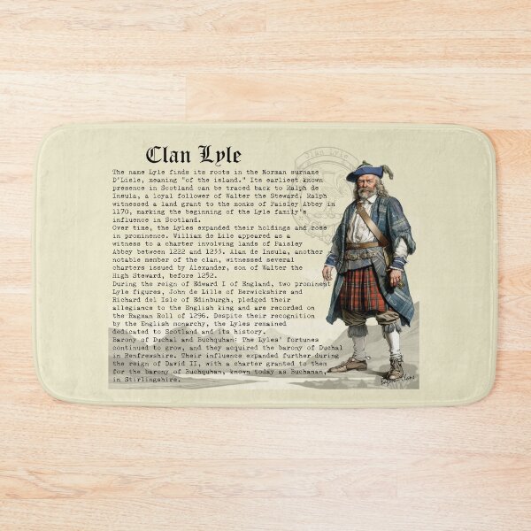 Item preview, Clan Lyle Scottish History  designed and sold by BagTown Clans.