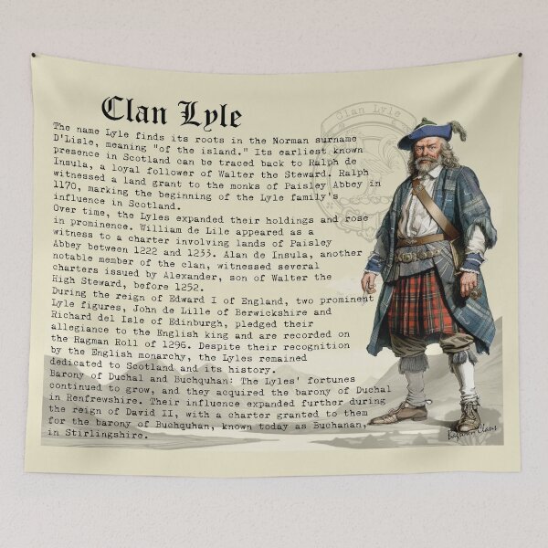 Item preview, Clan Lyle Scottish History  designed and sold by BagTown Clans.
