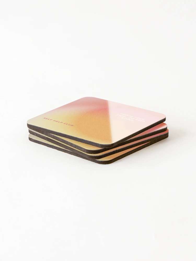Thumbnail 4 of 5, Coasters (Set of 4), Help Help Club designed and sold by Ruthsredbubble.