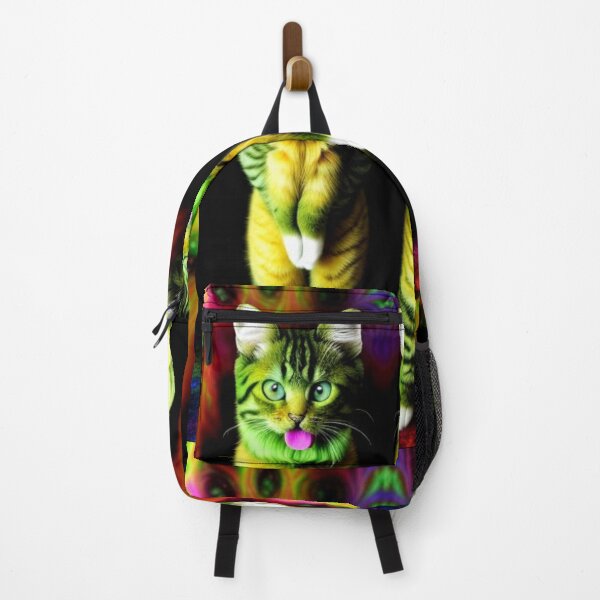 Item preview, Pair of Funny Trippy Psychedelic Cats designed and sold by TheDarkWardrobe.