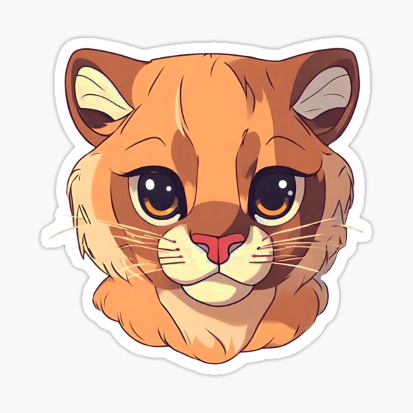 Vista previa del artículo con la obra «Lindo puma en estilo kawaii», diseñado y vendido por Aquillashop.