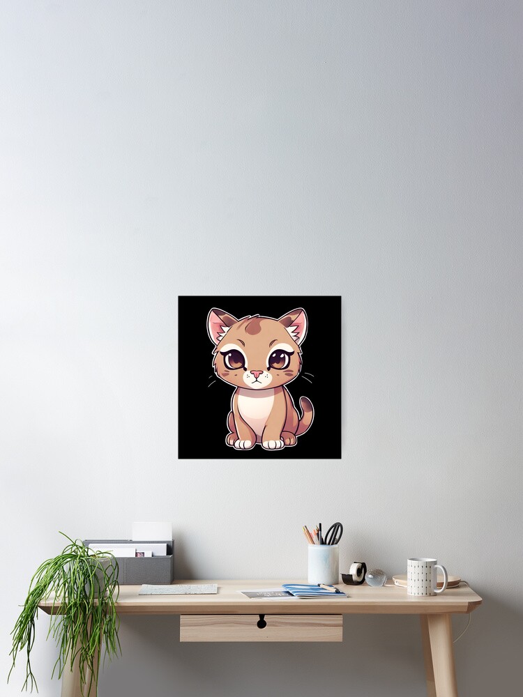 Cute Puma Kawaii Poster