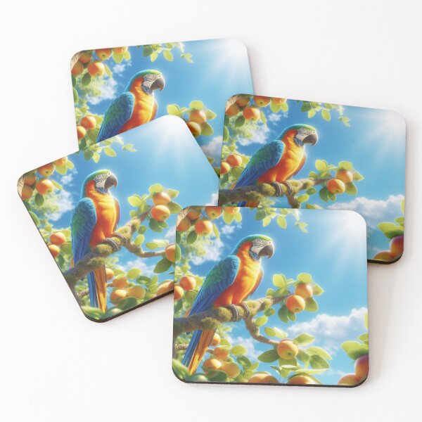 Item preview, A Beautiful Parrot In A Cherry Tree designed and sold by The Drewbs at Skipton Studioz.