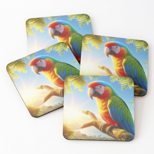 Item preview, A Colorful Parrot On A Branch designed and sold by The Drewbs at Skipton Studioz.