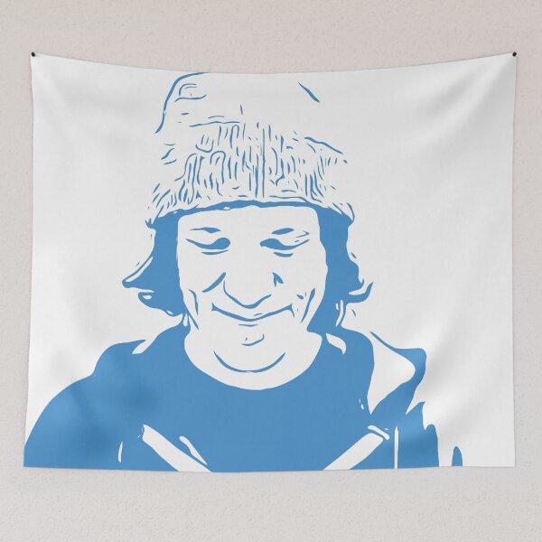 Item preview, Elliott Smith Line Art Blue on White Background designed and sold by kakarikihill.