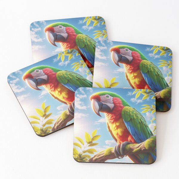 Item preview, A Beautiful Parrot On Branch In The Sunshine designed and sold by The Drewbs at Skipton Studioz.