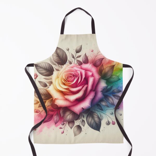 Item preview, Watercolor Rose - Rainbow Rose Painting designed and sold by Star-Fragment.
