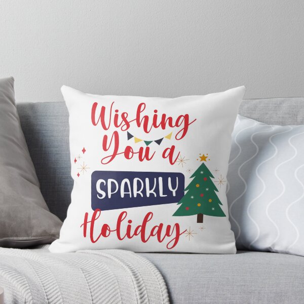 Item preview, WISHING YOU A SPARKLY HOLIDAY, HOLIDAY GIFT - White designed and sold by StarStudio360.
