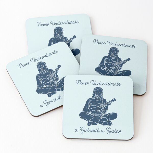 Item preview, Never Underestimate A Girl with A Guitar designed and sold by mudahdesign.