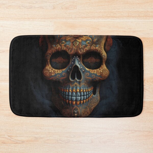 Item preview, Blue and Gold Calaveras Skull Design - Day of the Dead designed and sold by Good Candy.