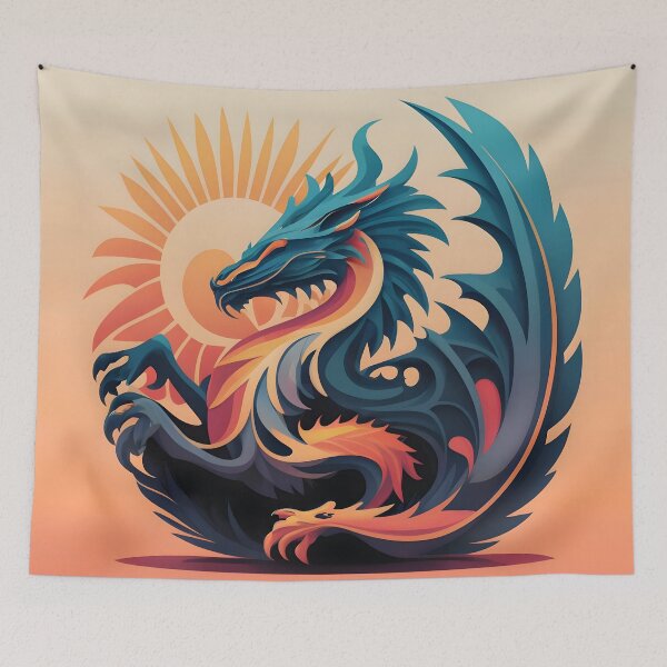 Item preview, Zen Dragon Sunrise: Elegant Sunburst  designed and sold by DragonRealms.