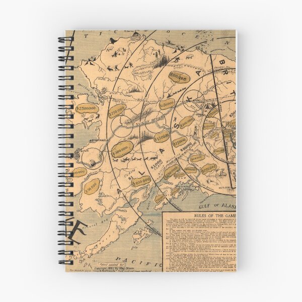 Item preview, Vintage Alaska Board Game Map (1897) designed and sold by BravuraMedia.