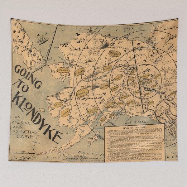 Item preview, Vintage Alaska Board Game Map (1897) designed and sold by BravuraMedia.