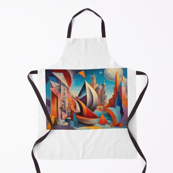 Item preview, Ciudad portuaria, cuadro abstracto designed and sold by KilianSzmid.