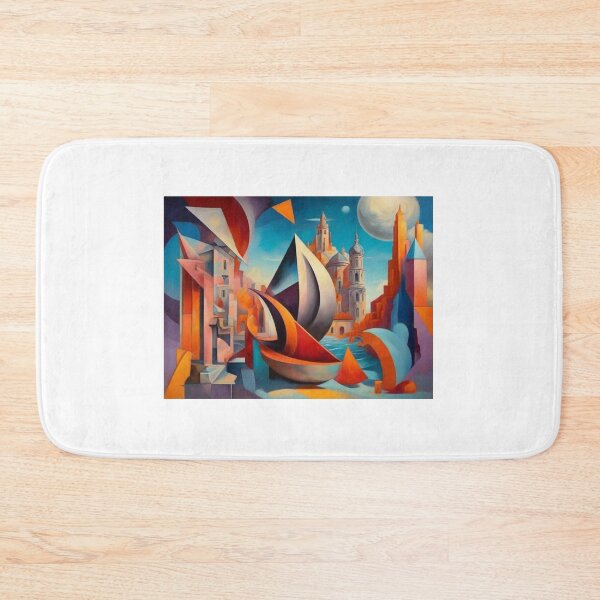 Item preview, Ciudad portuaria, cuadro abstracto designed and sold by KilianSzmid.