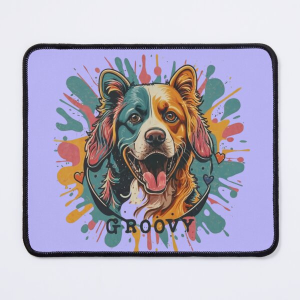 Item preview, Groovy Puppy Colorful Paint Splatter designed and sold by TugForkFinds.