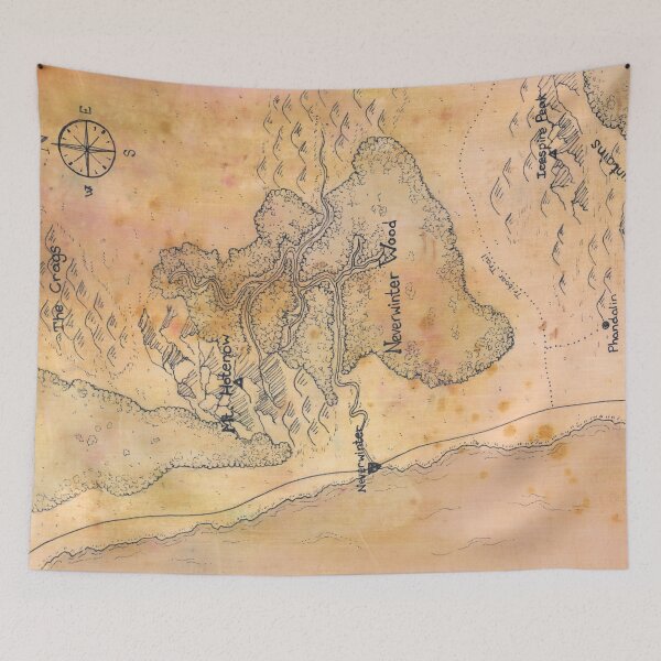 Item preview, Fantasy Map Lost Mines of Phandelver D&D designed and sold by Catherine Halliday Art.