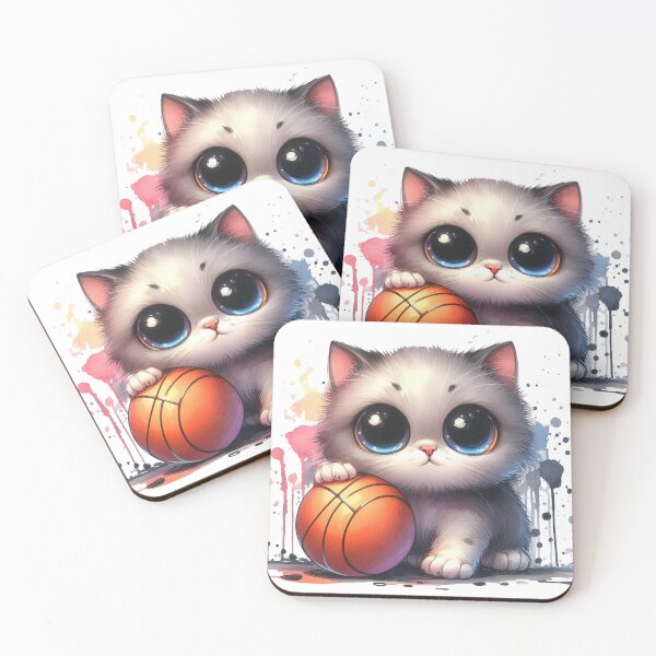 Item preview, Cat And Basketball designed and sold by VANWANSHOP.