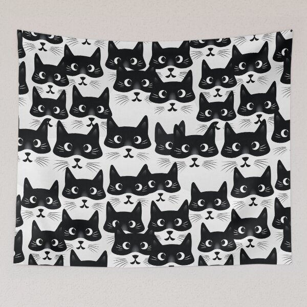Item preview, Cute cat polka-dot pattern designed and sold by TheMoxieHouse.
