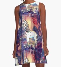 Das letzte Einhorn A-Linien Kleid